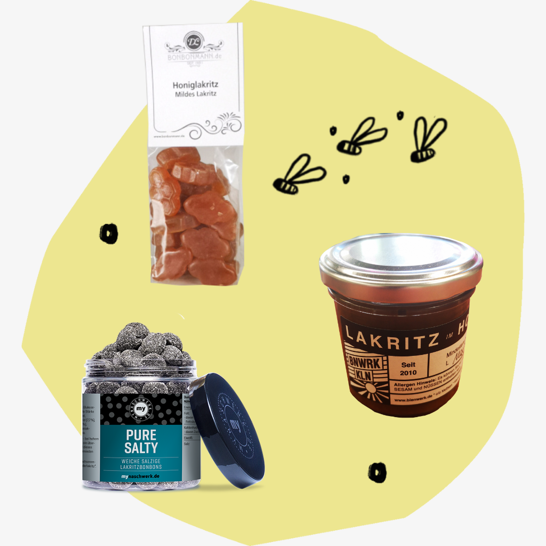 Geschenkbox Lakritz Feinkost Online Shop Delikatessen Geschenke Feinkostladen Köln Manufakturen Spezialitäten besonders Honig
