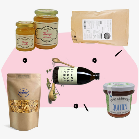 Geschenkbox vegan - vegane Delikatessen zum Frühstück