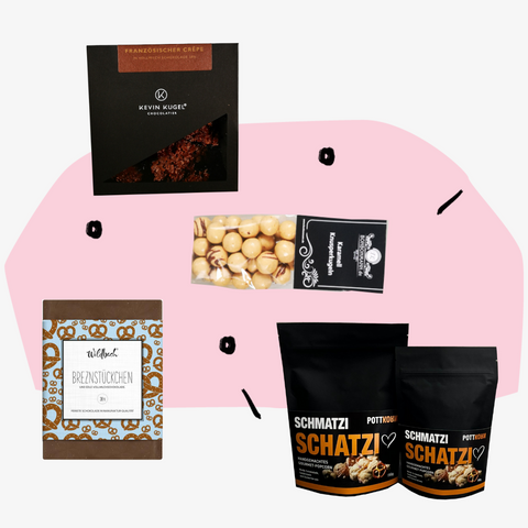 Geschenkbox Schokolade - Knusperknäuschen