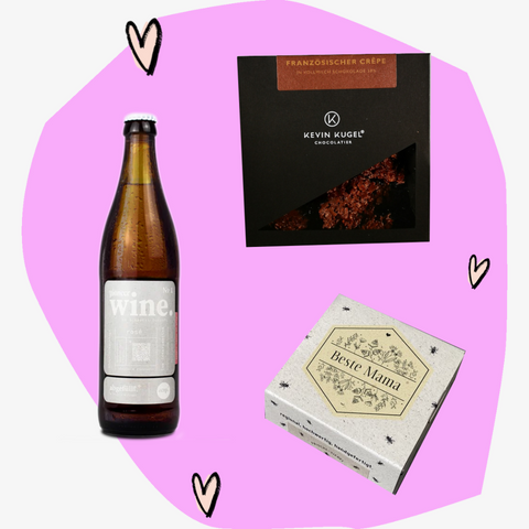 Geschenkbox zum Muttertag Geschenke Feinkost Delikatessen Spezialitäten Online Shop Feinkostladen Wein