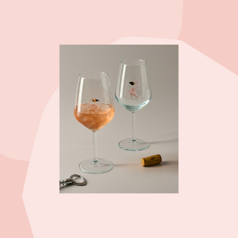 Glas Murano Glamuran Weinglas Flamingo Muttertag Feinkost Online Shop Feinkostladen Geschenke  Geschenkeladen Köln Foodies Gourmets