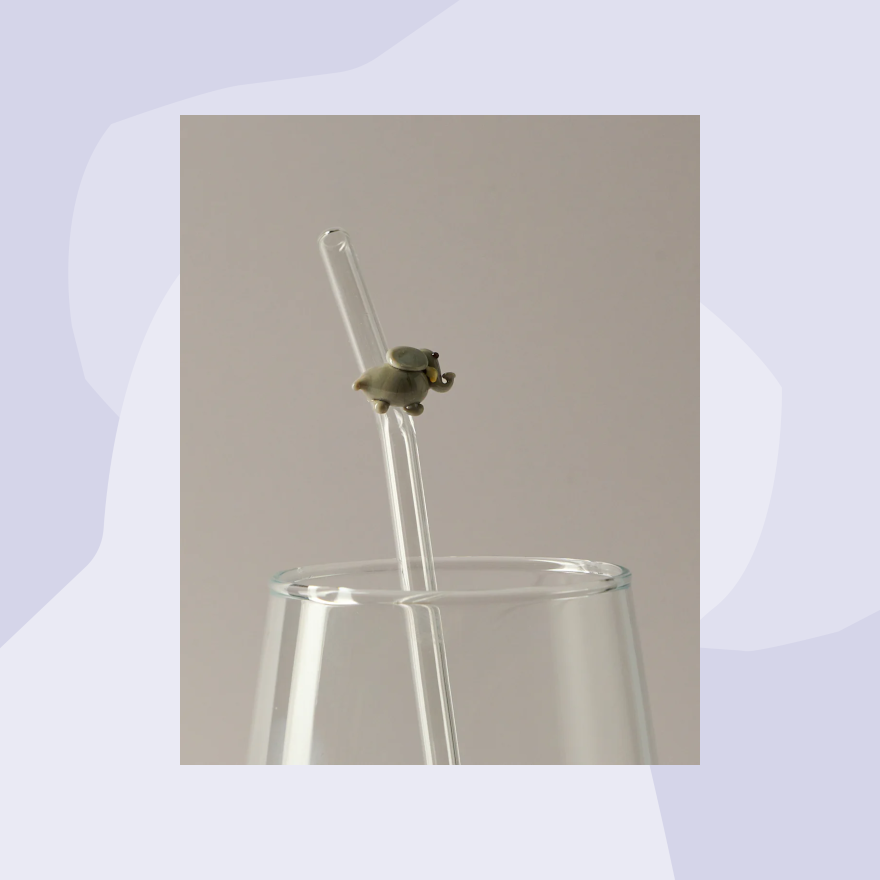 Glas Murano Glamuran Strohhalm Trinkhalm Elefant Muttertag Feinkost Online Shop Feinkostladen Geschenke  Geschenkeladen Köln Foodies Gourmets