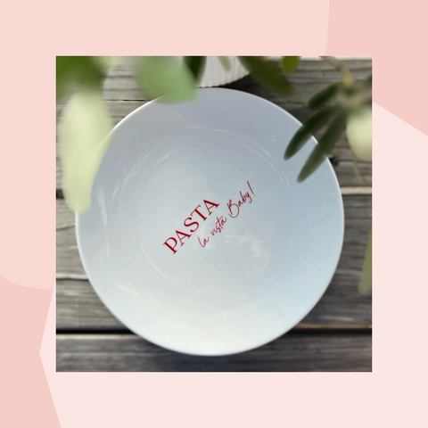 Goldscherben Pasta Pastateller Pasta la vista Baby Geschenke Koeln Geschenkeladen Online Shop  Geschenkbox  Gourmets