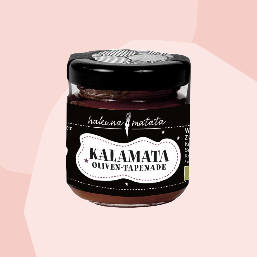 Hakuna Matata  Kalamata Oliven Tapenade Feinkost Delikatessen Spezialitäten handgemacht vegan Geschenke Online Shop Feinkostladen Köln