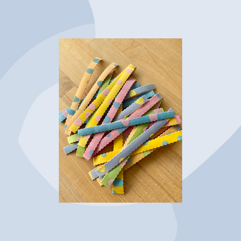 INO Genuss Nudeln bunt  PolkaDot Parpadelle vegan Feinkost Delikatessen Spezialitäten Genuss Gourmet Foodies handgemacht Köln Online Shop Feinkostladen