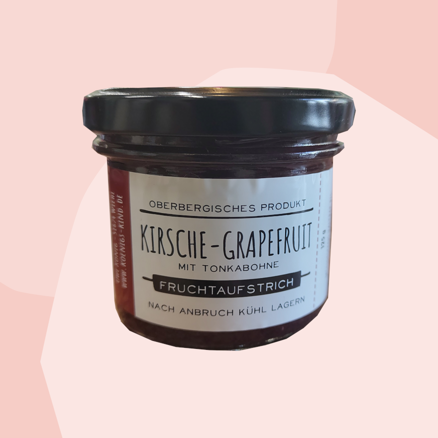 Königskind Kirsche Grapefruit Fruchtaufstrich