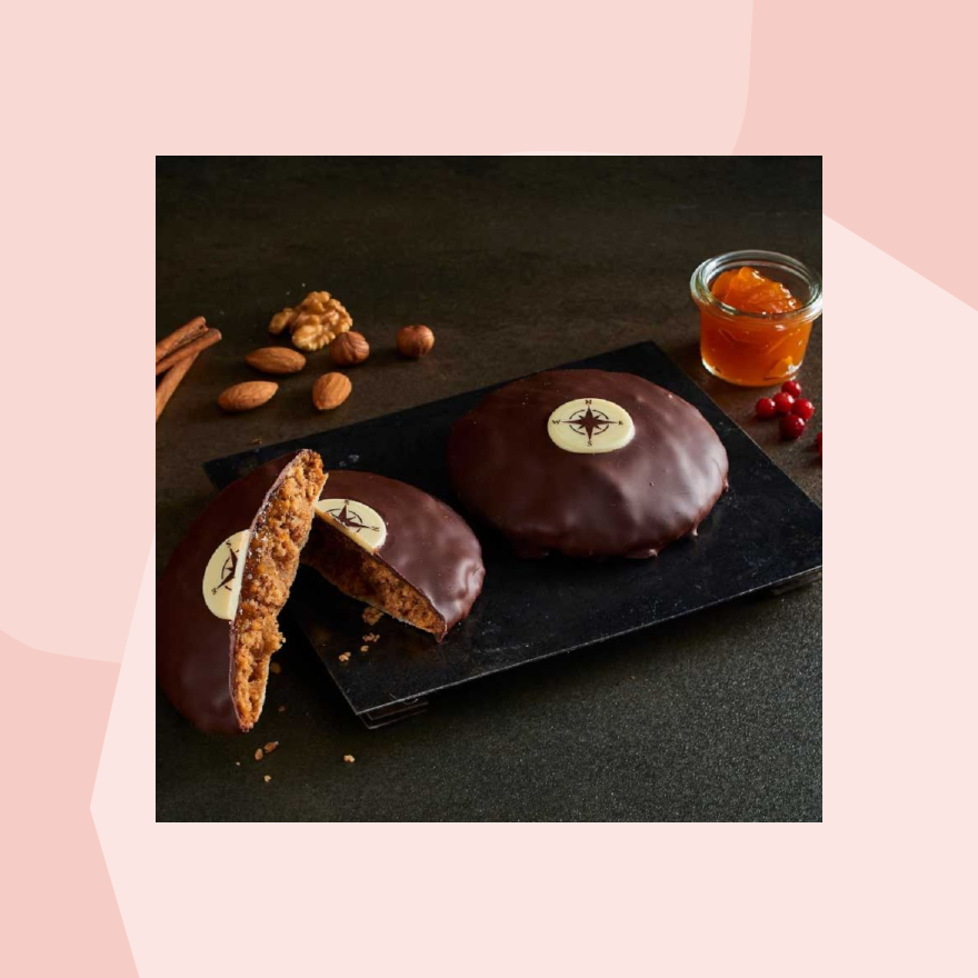 Elisen-Lebkuchen mit Sanddorn & Schokolade Manke & Coldewey