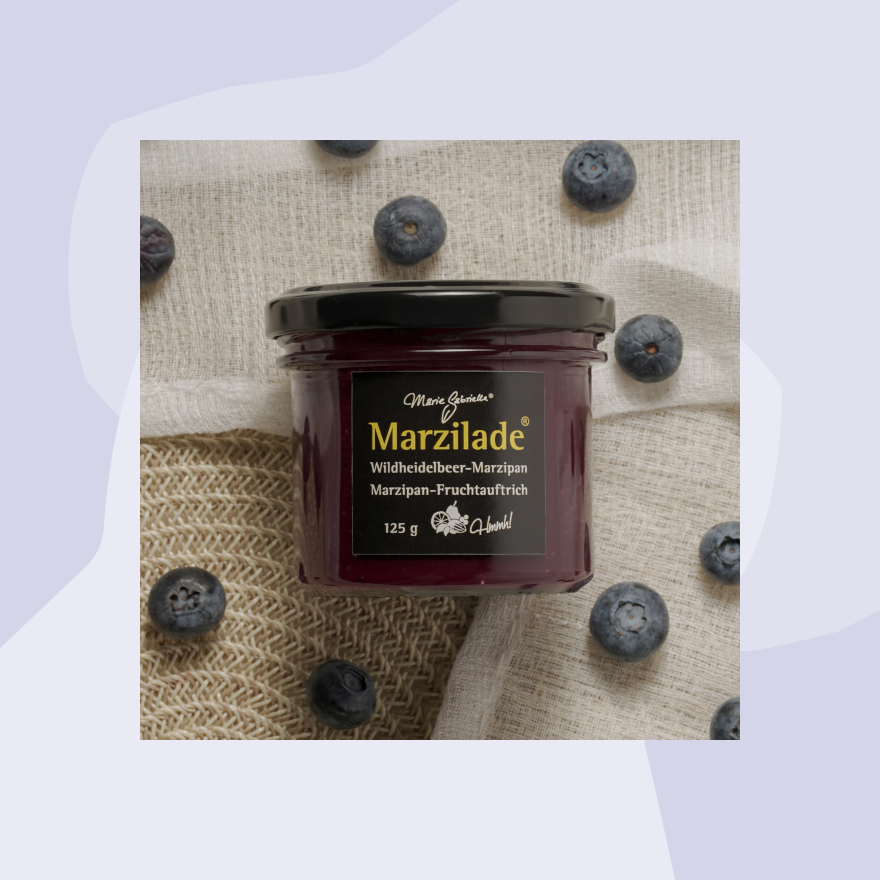 Fruchtaufstrich mit Marzipan: Wildheidelbeere Marzilade