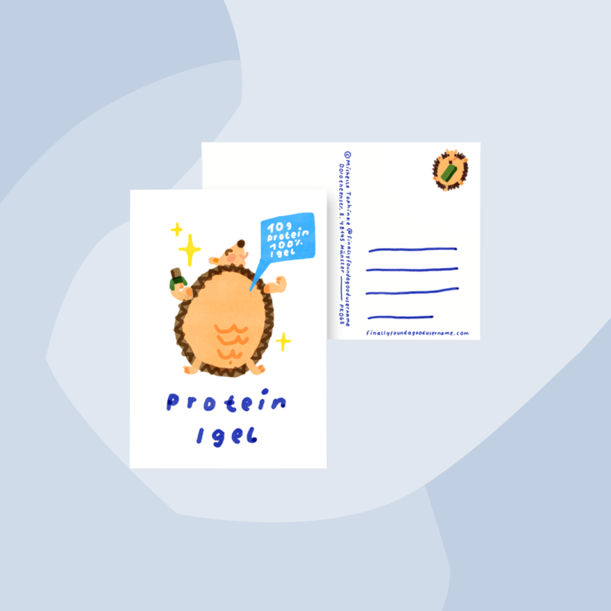 Postkarte: Proteinigel Michelle Tophinke