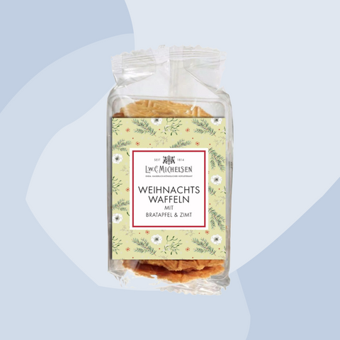 Weihnachtswaffeln Bratapfel Zimt Feinkost Köln Geschenke Delikatessen Online Shop Spezialitäten Köln Gourmet Versand Genuss Manufakturen