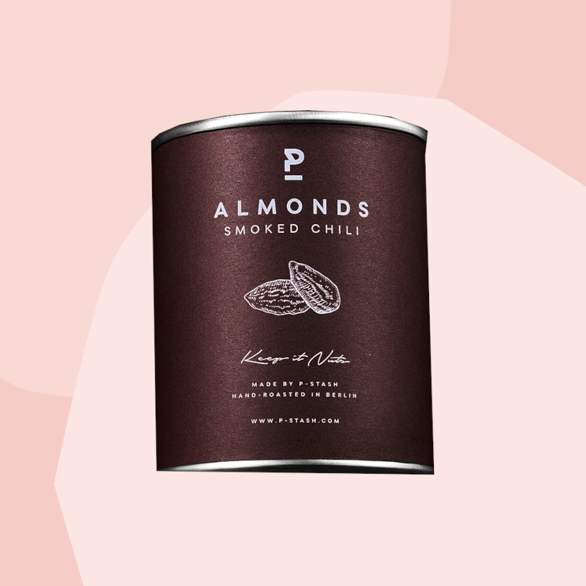 P-Stash Mandeln Smoked Chili Feinkost Delikatessen Manufakturen Geschenke Köln Online Shop Spezialitäten Feinkostladen Geschenkbox Chili scharf würzig