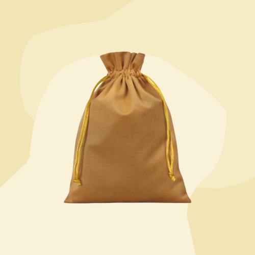 Adventskalender-Säckchen aus Samt Gold