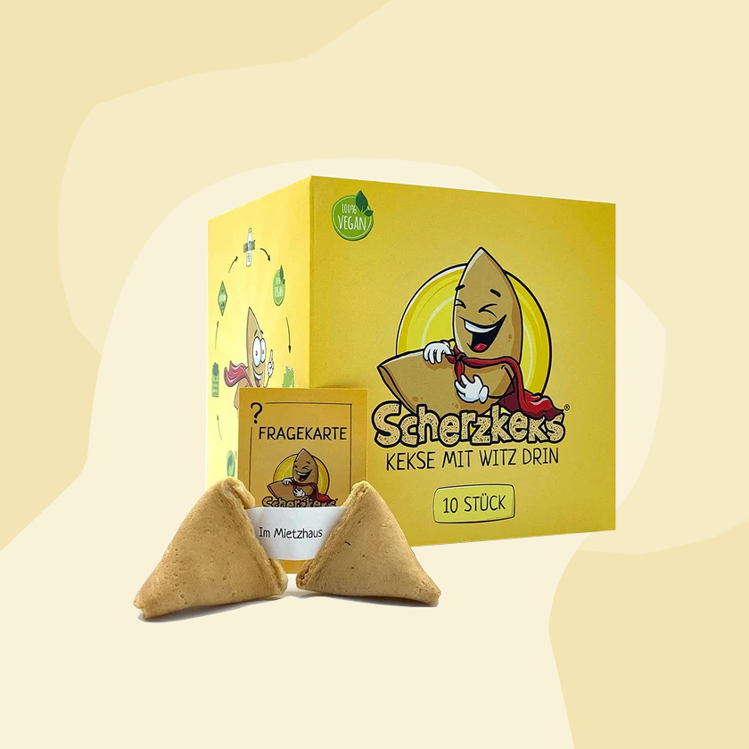 Scherzkeks Keks mit Witz Glückskeks Feinkost Geschenke Online Shop Feinkostladen Köln Delikatessen Manufakture