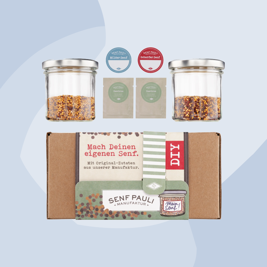 Senf Pauli Senf selber machen Hamburg Feinkost Online Shop Feinkostladen Köln Manufakturen Gourmet Lebensmittel nachhaltig Essen Geschenke Geschenkbox Chili scharf würzig