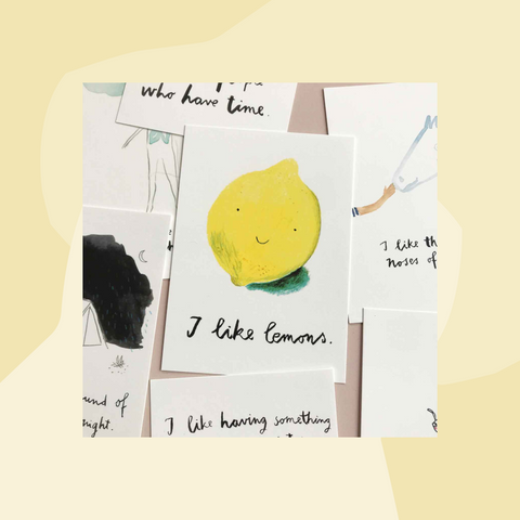 Silke Schmidt Postkarte I like lemons Concept Store Feinkostladen Feinkost Geschenke Geschenkeladen Köln Online Shop Foodies Gourmets