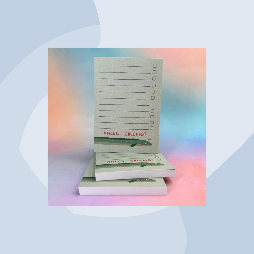 Slinga Notizblock Aales erledigt To-Do-Liste Geschenke Köln Online Shop Geschenkeladen Feinkostladen Feinkost Gourmets Foodies