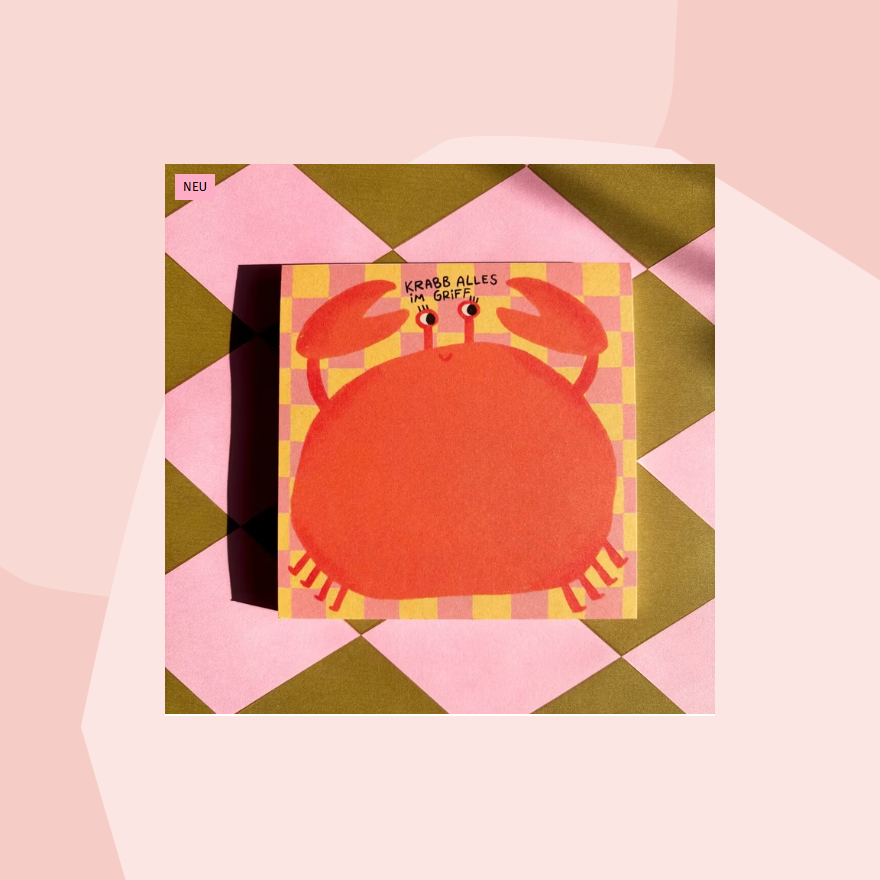 Slinga Notizblock Krabbe Foodies Gourmet Geschenk Feinkost Feinkostladen Geschenkeladen Köln Online Shop