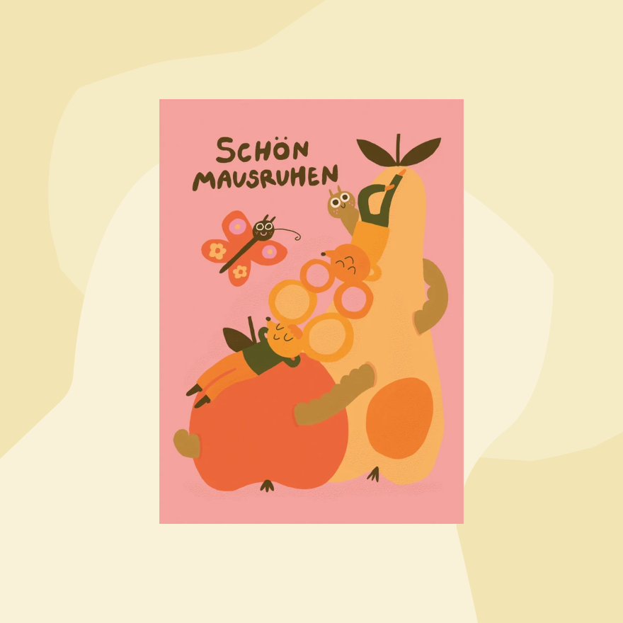 Postkarte: Schön mausruhen Slinga
