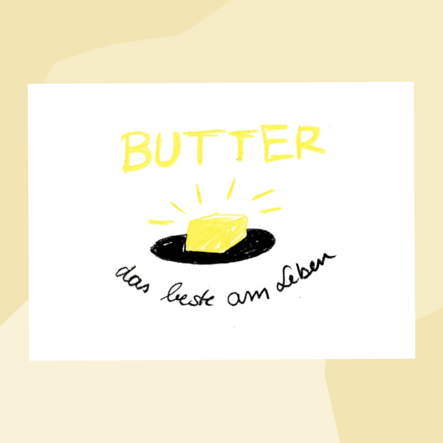 Slinga Postkarte Butter Geschenke Köln Online Shop Geschenkeladen Feinkostladen Feinkost Gourmets Foodies
