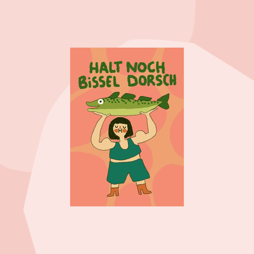 Slinga Postkarte Halt noch bissel Dorsch Geschenke Köln Online Shop Geschenkeladen Feinkostladen Feinkost Gourmets Foodies