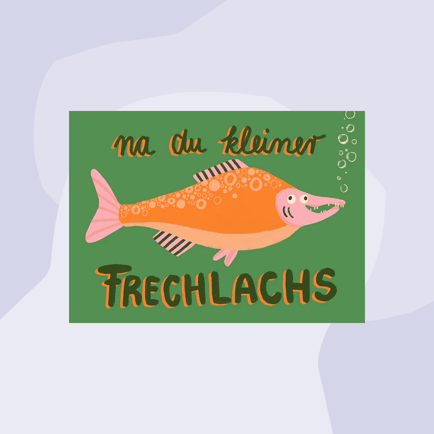 Slinga Postkarte Na Du kleiner Frechlachs