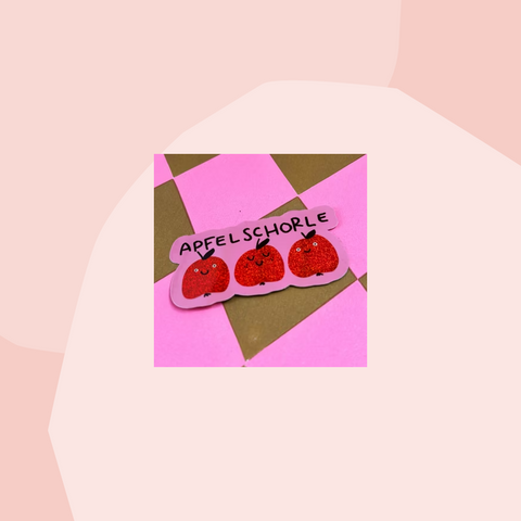 Slinga Sticker Glitzer Apfelschorle Foodies Gourmet Geschenk Feinkost Feinkostladen Geschenkeladen Köln Online Shop