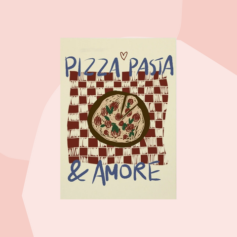 Studio Dolci Postkarte Pizza Pasta Amore Dolce Vita Concept Store Feinkostladen Feinkost Geschenke Geschenkeladen Online Shop Foodies Gourmets