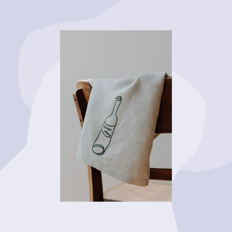 Studio Cravo Stoffserviette Weinflasche