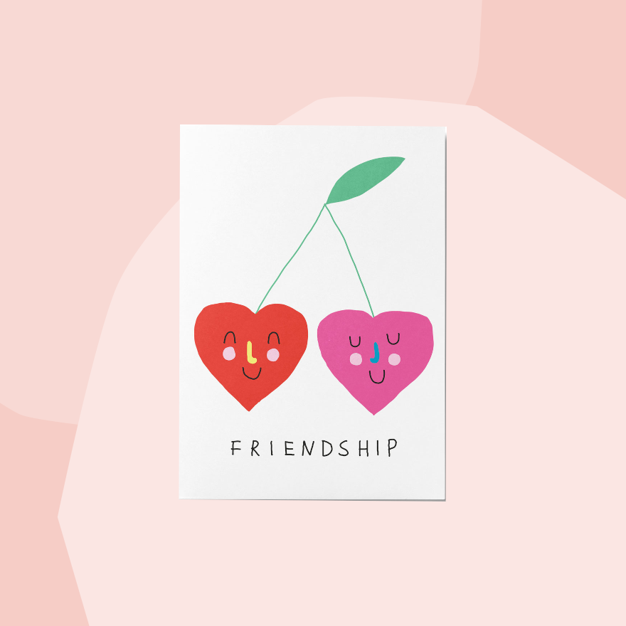 Unter Pinien Postkarte Friendship Kirschen