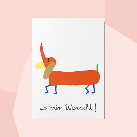 Unter Pinien Postkarte Dackel Is mir Wurscht Concept Store Feinkostladen Feinkost Geschenke Geschenkeladen Köln Online Shop Foodies Gourmets