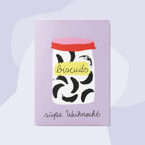 Unter Pinien Postkarte biscuit süße Weihnachten Concept Store Feinkostladen Feinkost Geschenke Geschenkeladen Köln Online Shop Foodies Gourmets