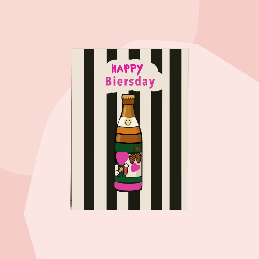 Ute Arnold Postkarte Happy Biersday Concept Store Feinkostladen Feinkost Geschenke Geschenkeladen Köln Online Shop Foodies Gourmets