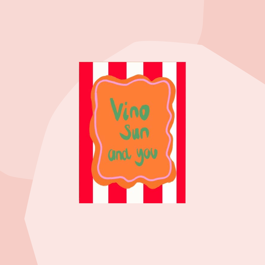 Ute Arnold Postkarte Vino sun and you Concept Store Feinkostladen Feinkost Geschenke Geschenkeladen Köln Online Shop Foodies Gourmets