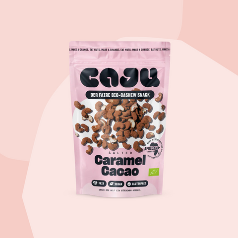 caju Cashews Salted Caramel Cacao Snack Feinkost Delikatessen Manufakturen Geschenke Spezialitäten Feinkostladen Köln Online Shop