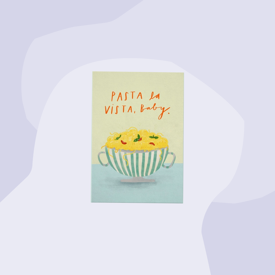Franzizo Postkarte Pasta la vista Baby Concept Store Feinkostladen Feinkost Geschenke Geschenkeladen Köln Online Shop Foodies Gourmets
