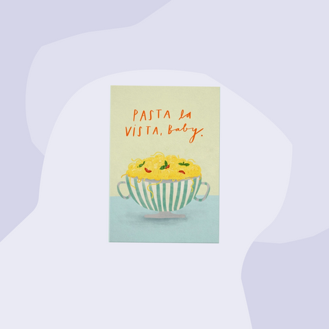 Franzizo Postkarte Pasta la vista Baby Concept Store Feinkostladen Feinkost Geschenke Geschenkeladen Köln Online Shop Foodies Gourmets