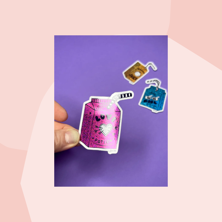 Glitzersticker: Drinks von Frau Ines