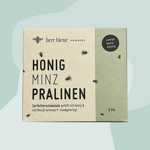 herr biene Honig-Minz-Pralinen 9 Pralinen Feinkost Delikatessen Manufakturen Geschenke Köln Online Shop Spezialitäten