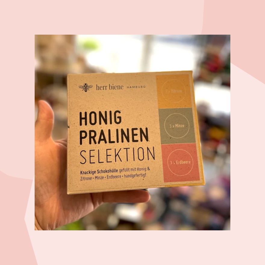 herr biene Honigpraline Selektion Feinkost Online Shop Geschenke Delikatessen Spezialitäten Manufakturen Gourmet Lebensmittel nachhaltig Feinkostladen Köln