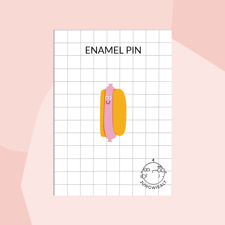 jungwiealt Emaille Pin Hot Dog Concept Store Feinkostladen Feinkost Geschenke Geschenkeladen Köln Online Shop Foodies Gourmets