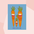 jungwiealt Postkarte Geburt Little One Karotten Feinkost Geschenk Concept Store Köln Online Shop Delikatessen Feinkostladen Feinkostgeschäft Geschenkeladen