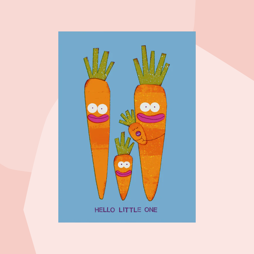 jungwiealt Postkarte Geburt Little One Karotten Feinkost Geschenk Concept Store Köln Online Shop Delikatessen Feinkostladen Feinkostgeschäft Geschenkeladen