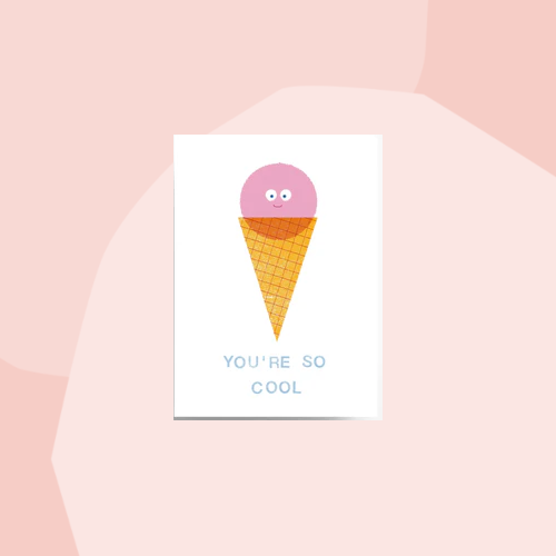 jungwiealt Postkarte You are so cool Eis Eiscreme Concept Store Feinkostladen Feinkost Geschenke Geschenkeladen Köln Online Shop Foodies Gourmets