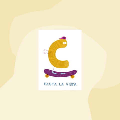 jungwiealt Postkarte Pasta la vista Nudel Concept Store Feinkostladen Feinkost Geschenke Geschenkeladen Köln Online Shop Foodies Gourmets