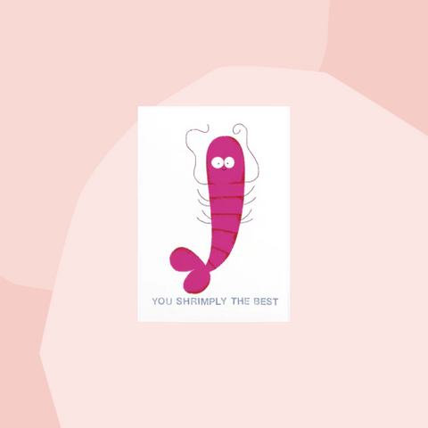 jungwiealt Postkarte Shrimp Pink Shrimply the best Concept Store Feinkostladen Feinkost Geschenke Geschenkeladen Köln Online Shop Foodies Gourmets