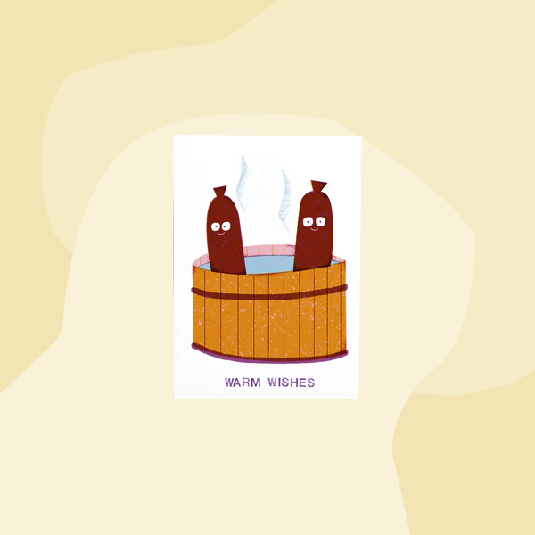 jungwiealt Postkarte Wurst Warm Wishes