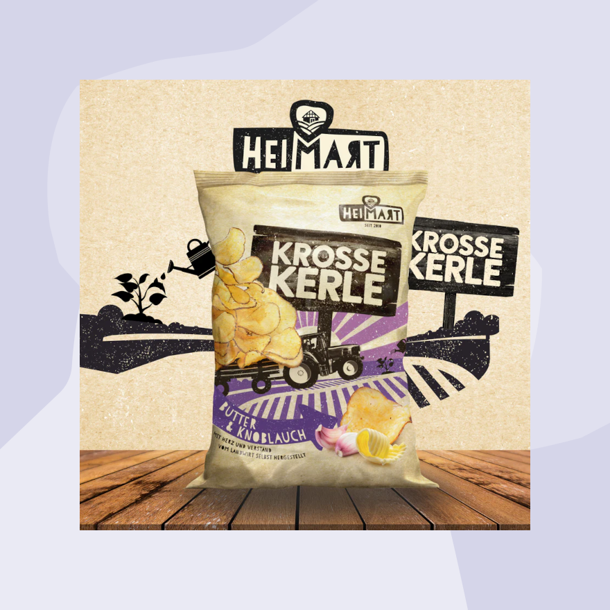 Krosse Kerle Chips: Butter & Knoblauch