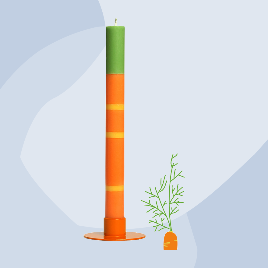 not the girl who misses much Kerze für Ostern Möhre Karotte