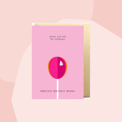 not the girl who misses much Postkarte Geburtstag Lolli Birthday Foodies Geschenke Geschenkeladen Köln Feinkostladen Online Shop Gourmet