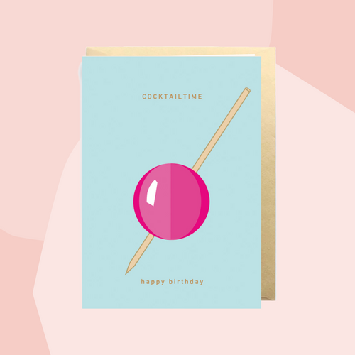 3D Postkarte zum Geburtstag: Cocktailtime